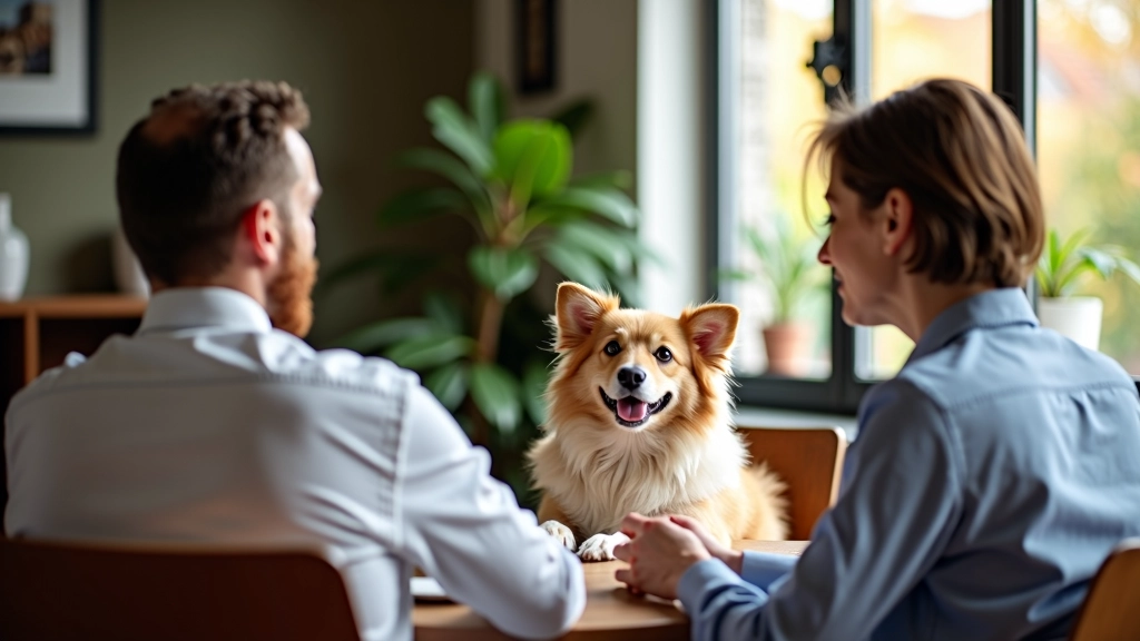 Persoon en huisbaas in gesprek aan tafel